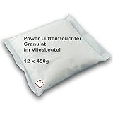 12 x Luftentfeuchter Granulat 450 g Nachfüllpack in portionierbarem Vliesbeutel Raumentfeuchter - Geruchlos &...