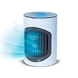 LIVINGTON SmartChill - Klimagerät mit Wasserkühlung - Tragbares Klimagerät mit 3 Stufen - kraftvoller Mini...