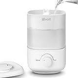 LEVOIT 2,5L Mini Luftbefeuchter bis 25H für Schlafzimmer Kinderzimmer, 26dB leise Top-Fill Humidifier für...