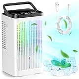 Klimaanlage mobil Luftkühler- Mobiles Klimageräte 1500ml Persönlich Ventilator mit 4 Windgeschwindigkeiten...