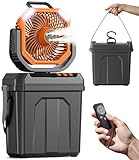 WAROUS Klimaanlage Mobil, 5-in-1 Mobiles Klimagerät, Luftkühler mit Wasserkühlung Wassertank 6L, 20000 mAh,...