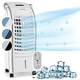 Klarstein Luftkühler mit Wasserkühlung, 4-in-1 Verdunstungskühler, Luftbefeuchter, Ventilator & Nachtmodus,...