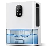 Luftentfeuchter 3000ML, Luftentfeuchter Elektrisch Ultra Leise Energiesparender Raumentfeuchter, Tragbar...