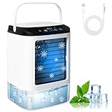 Bwaliffury Mobile Klimaanlage, 4-in-1 Mobiles Klimagerät, Mini Luftkühler mit 3 Luftgeschwindigkeiten & 2...