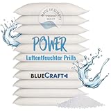 Bluecraft - 10x 1kg Luft-Entfeuchter Prills Nachfüllpack im Vliesbeutel Raumentfeuchter ohne Strom...