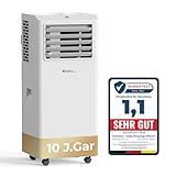 Mobile Klimaanlage 9000 BTU, Klimaanlage Mobil mit Abluftschlauch, Mobiles Klimagerät leise 55dB, mit Timer