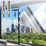 UV Sonnenschutzfolie für Fenster,2pcs Sonnenschutzfolie Fenster Innen und Außen,Spiegelfolie Fenster...