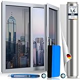 WindowShield® | UV-Schutz Sonnenschutzfolie Fenster innen oder außen | Spiegelfolie Selbstklebend |...