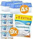 Idelia® 4x Luftentfeuchter + 9x 400g Nachfüllpacks - Raumentfeuchter für Bad, Keller uvm. bis 40m² + 9x...