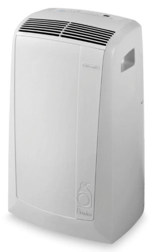 De'Longhi PAC N81 Mobiles Klimagerät (Max. Kühlleistung 2,4 kW/9.800 BTU/h, Separate Entfeuchtungsfunktion, Geeignet für Räume bis 80 m³) [Energieklasse A] -