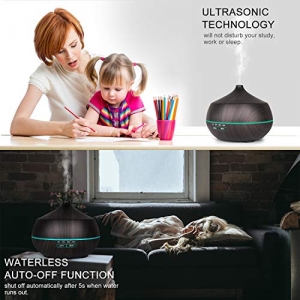 400ml Aroma Diffuser,TENSWALL Luftbefeuchter Ultraschall Duftlampe mit 7 Farben LED für zuhause, Yoga, Büro, SPA, Schlafzimmer - 5